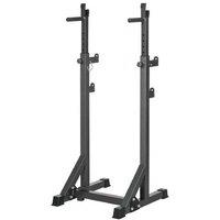 Adjustable Steel Squat Rack & Dip Station - Heavy-Duty Power Stand, 150kg Capacity