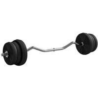 25kg Adjustable Steel Barbell Curl Set - Non-Slip Home Gym Weights Kit
