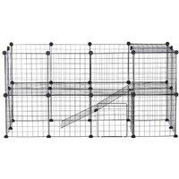 36pc Metal Small Animal Playpen - Rabbit, Guinea Pig & Hamster Cage, Customisable & Chew-Resistant