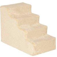 4-Step Orthopaedic Dog Stairs with Washable Cover - Lightweight, Small Pet Ramp for Sofa & Bed