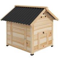 Wooden Duck House for Small Pets - Easy Clean, Open Roof, Ventilated, Outdoor Durable Shelter