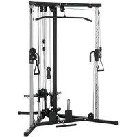 Multi-Gym Station Home Gym Machine - Heavy-Duty Steel Frame, Adjustable Resistance, 120kg Capacity, Compact Black