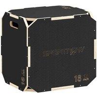 3-in-1 Wooden Plyo Jump Box - Heavy-Duty Plywood, Non-Slip, Adjustable Heights, 120kg Capacity