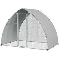 Galvanised Chicken Coop & Small Pet Enclosure - Secure Walk-In 3x1.9x2.2m - For Chickens, Ducks, Rabbits - Easy Assembly, Weatherproof