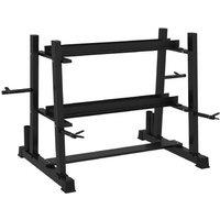 3-Tier Steel Dumbbell Rack & Weight Stand - Adjustable, Heavy-Duty, 200kg Capacity, Compact Home Gym Storage