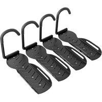 4-Pack Foldable Wall Bike Rack - Heavy-Duty Metal, Space-Saving Hooks, 30kg Capacity