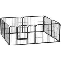 Heavy-Duty Steel 8-Panel Dog Playpen - Portable Pet Exercise Pen for Small Breeds