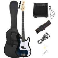 Full-Size 4-String Electric Bass Guitar Kit - High-Output, Sleek Design for Beginners & Performers