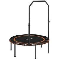 40" Foldable Fitness Trampoline with 5-Level Adjustable Handle - Outdoor Sports Rebounder, Max 100kg