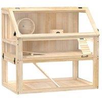 Hamster Cage - Deep Base, Multi-Level, Easy Clean Habitat for Hamsters & Gerbils