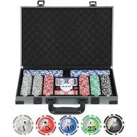 400PCS Poker Set - Outdoor Casino Game, Chips, Mat, Dice & Carry Case - Up to 10 Players