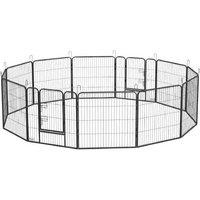 Heavy-Duty Steel Dog Playpen for Small & Medium Breeds - Indoor/Outdoor Pet Exercise Pen