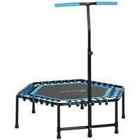 45" LED Rebounder Trampoline for Adults & Kids - Adjustable Handle, Quiet Bungee Bounce, Colourful Lights, Indoor/Outdoor Fitness & Play