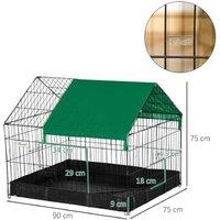 Guinea Pig, Rabbit & Small Pet Cage - Easy Clean, Locking Roof, No-Leak Base, Spacious Indoor/Outdoor Hutch