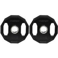 Olympic Weight Plates Set - Heavy-Duty Steel & Rubber, 2" (20kg Total) - Home Gym Strength Training