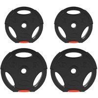 Olympic Weight Plates Set - Polypropylene, 30kg Total, 2.5cm Standard Fit, Multi-Grip Design