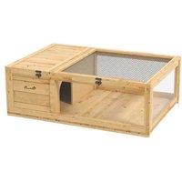 Reptile & Tortoise House - Spacious Mesh Roof Enclosure for Small Pets