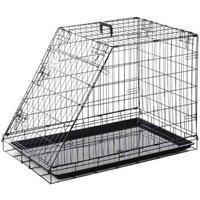 Collapsible Heavy-Duty Dog Travel Crate with Tray - Large, Portable, Secure (935865cm)