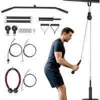 LAT Pulley System Attachment - Multi-Gym Cable Machine, Heavy-Duty Steel, Versatile Home Strength Training