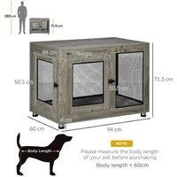2-in-1 Dog Crate Table - Heavy-Duty Indoor Kennel for Large Dogs with Cushion, Double Door, Modern Style