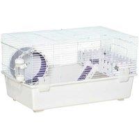 2-Tier Hamster Cage for Small Pets - Multi-Level, Easy Clean, Starter Kit - White