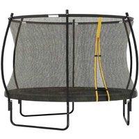 8ft Outdoor Trampoline with Safety Enclosure Net & Spring Cover - Garden Sports Play, 80kg Capacity