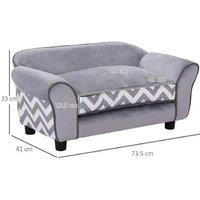 Luxury Velvet-Feel Small Dog Bed - Orthopaedic Plush Sofa, Grey