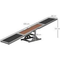 Wooden Dog Agility Seesaw Ramp - Non-Slip, Heavy-Duty Training Equipment for Small, Medium & Large Breeds (1803030cm)