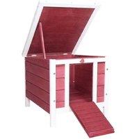 Wooden Rabbit Hutch for Small Pets - Secure Outdoor Bunny & Guinea Pig House, Easy Clean, 51 x 42 x 43 cm