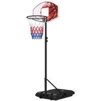Adjustable Outdoor Basketball Stand with Wheels - 179-209cm, Family Sports Game