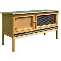 Rabbit & Guinea Pig Hutch - Easy Clean Hinged Top, Weatherproof, 115x44.3x65cm