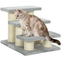 3-Step Dog Ramp Ladder - Non-Slip, Orthopaedic, for Small & Senior Dogs - Grey