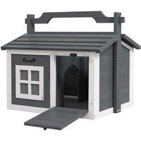 Portable Rabbit Hutch with Handle & Roof - Indoor/Outdoor Small Pet House, Easy Clean, Spacious - Grey