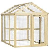 Large Chicken Run & Wooden Chicken Coop for 1-3 Chickens - Secure, Expandable, Easy-Clean