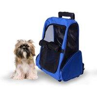 Small Pet Travel Carrier Stroller - Portable Steel Frame for Cats & Mini Dogs (Up to 4kg)