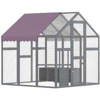 Walk-In Chicken Run with Anti-UV Cover - Secure Outdoor Poultry Enclosure for 6-8 Chickens, 5.5ft x 6ft x 6ft