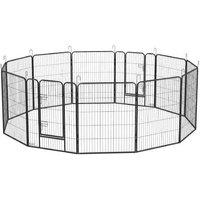 Heavy-Duty Steel Dog Playpen - Indoor & Outdoor, Adjustable for Small, Medium & Large Breeds