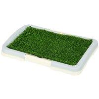 Puppy & Small Dog Training Pee Pad Tray - Easy Clean Grass Grid, 46.534cm