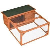 Off-Ground Rabbit Hutch & Guinea Pig House - Easy Clean, Weatherproof, 125.510049cm Small Pet Cage