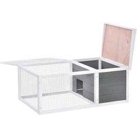 Rabbit & Guinea Pig Hutch Cage - Sturdy Outdoor Small Animal House with Run Cover, Easy Clean, Weatherproof Roof