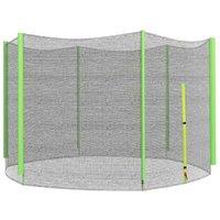 10ft Trampoline Safety Net - Zipped Entry, Pole Covers (No Poles) - Outdoor Garden Games Accessory