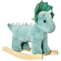 Plush Ride-On Rocking Dinosaur Toy - Triceratops, Interactive Sound, Ages 3-6, Imaginative Play