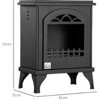 Freestanding Bioethanol Fireplace Heater - Portable, Smoke-Free, 1.5L Tank