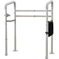 Freestanding Adjustable Toilet Safety Frame, Aluminium, 136kg Capacity - Modern Bathroom Support