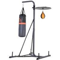 Freestanding Duo Punch Training Punchbag - Adjustable Steel Frame, Multi-Height, 100kg Capacity