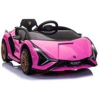 Lamborghini SIAN 12V Remote Control Ride-On Car - Pink, Ages 3-8, Battery-Operated, Officially Licensed