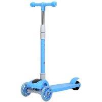 Dekko Foldable LED Kids Scooter with Music - Outdoor Ride-On Toy (Ages 3-6, Adjustable, Flashing Wheels)