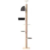 Skylos Multi-Level Cat Tree with Sisal Scratching Posts, Plush Condo & Hammock