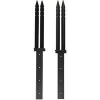 Traderight Metal Fence Post Repair Stakes Kit - Heavy-Duty Rust-Resistant Iron Support