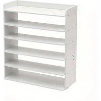Neo White 6 Tier Wooden Shoe Rack - Durable, Stylish & Compact Storage